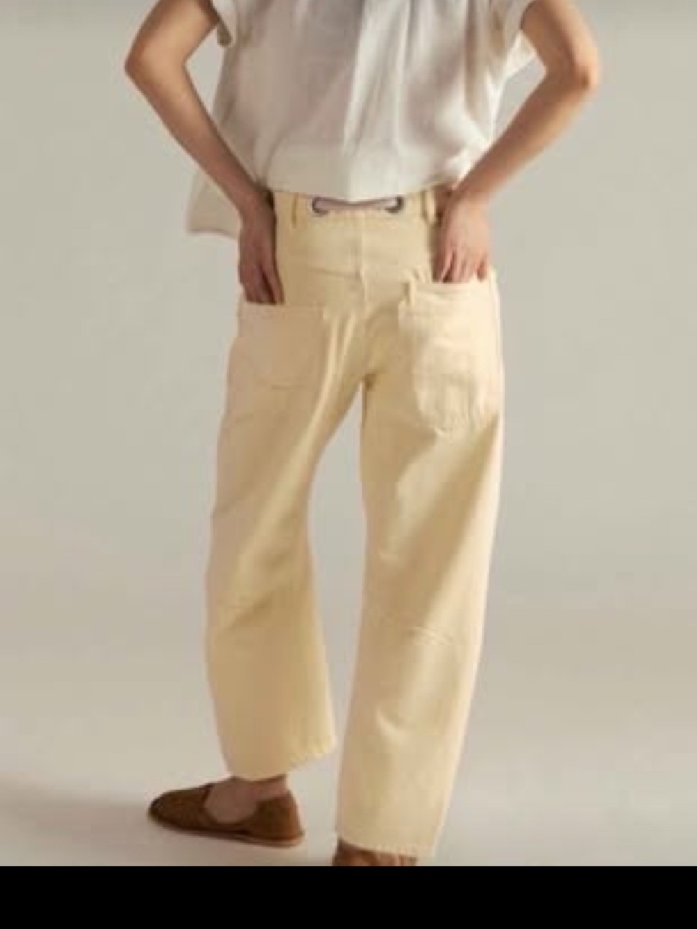 Free People Lemon Icing Barrel Moxie Jeans - Picture 2 of 7